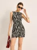 Zebra Print Backless Dress sold by COMMENSE