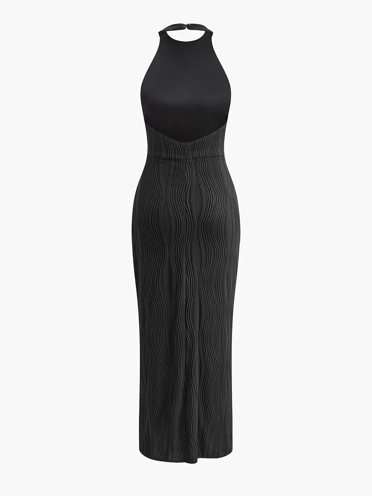 Pleated Halter Neck Dress sold by COMMENSE product image thumbnail 2