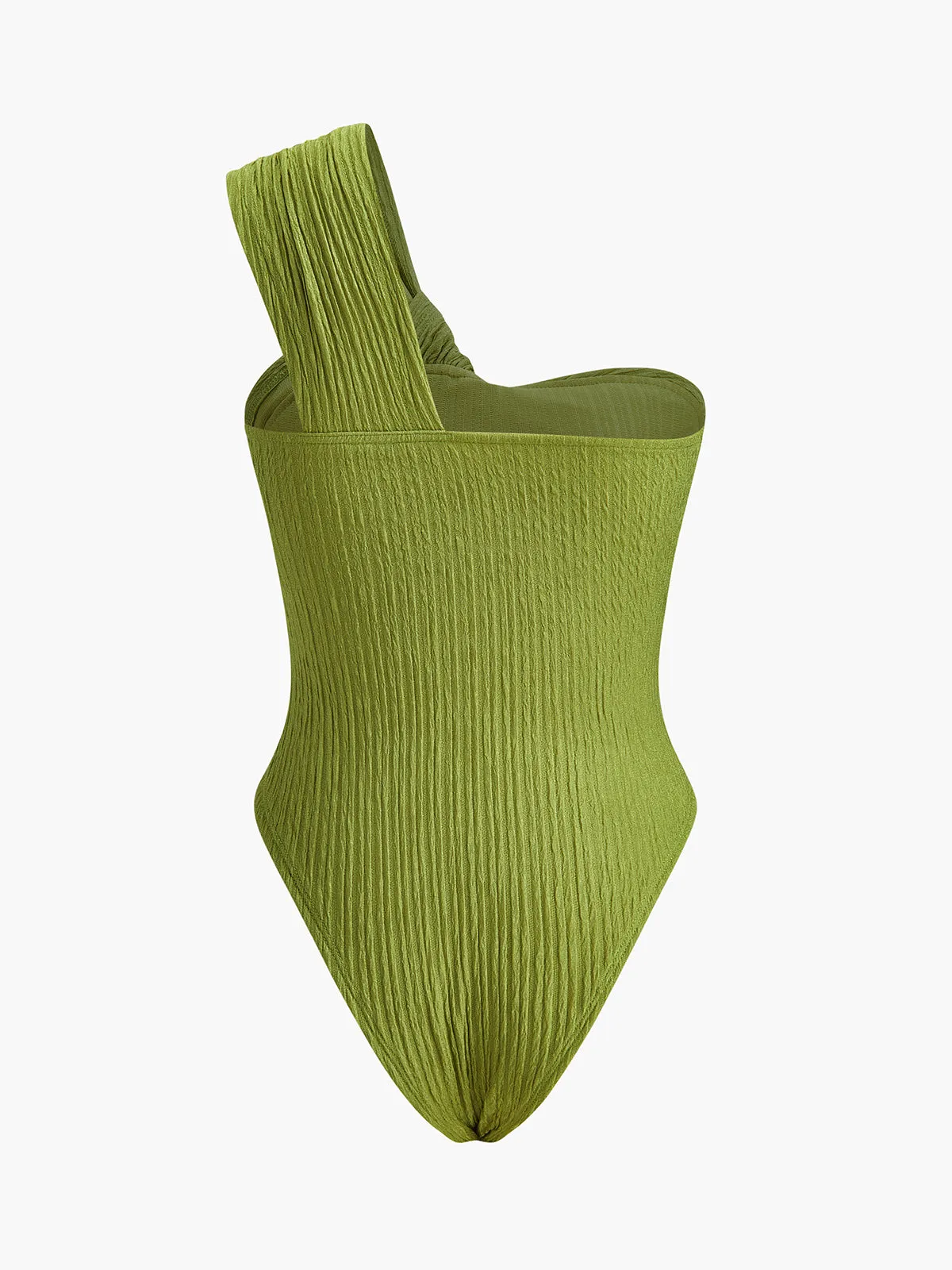 Twist Front One-Shoulder Bodysuit sold by COMMENSE product image thumbnail 3