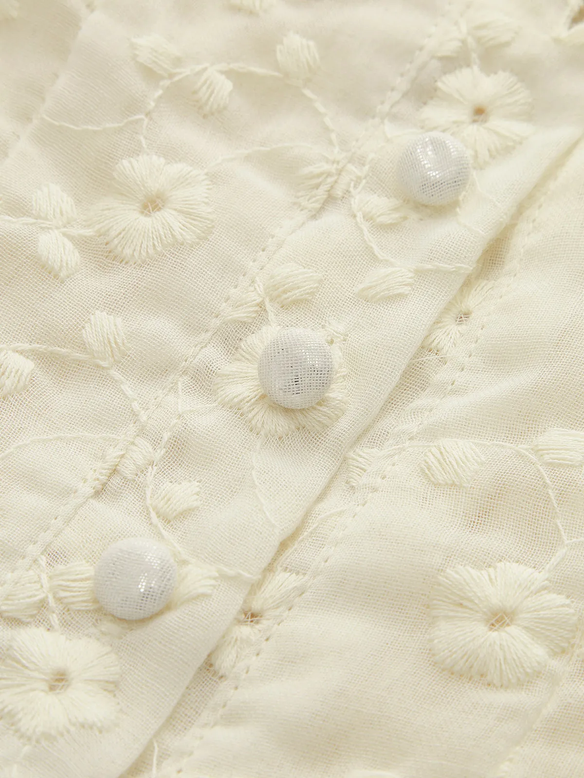 Lace Trim Ruched Floral Peplum Top sold by COMMENSE product image thumbnail 4