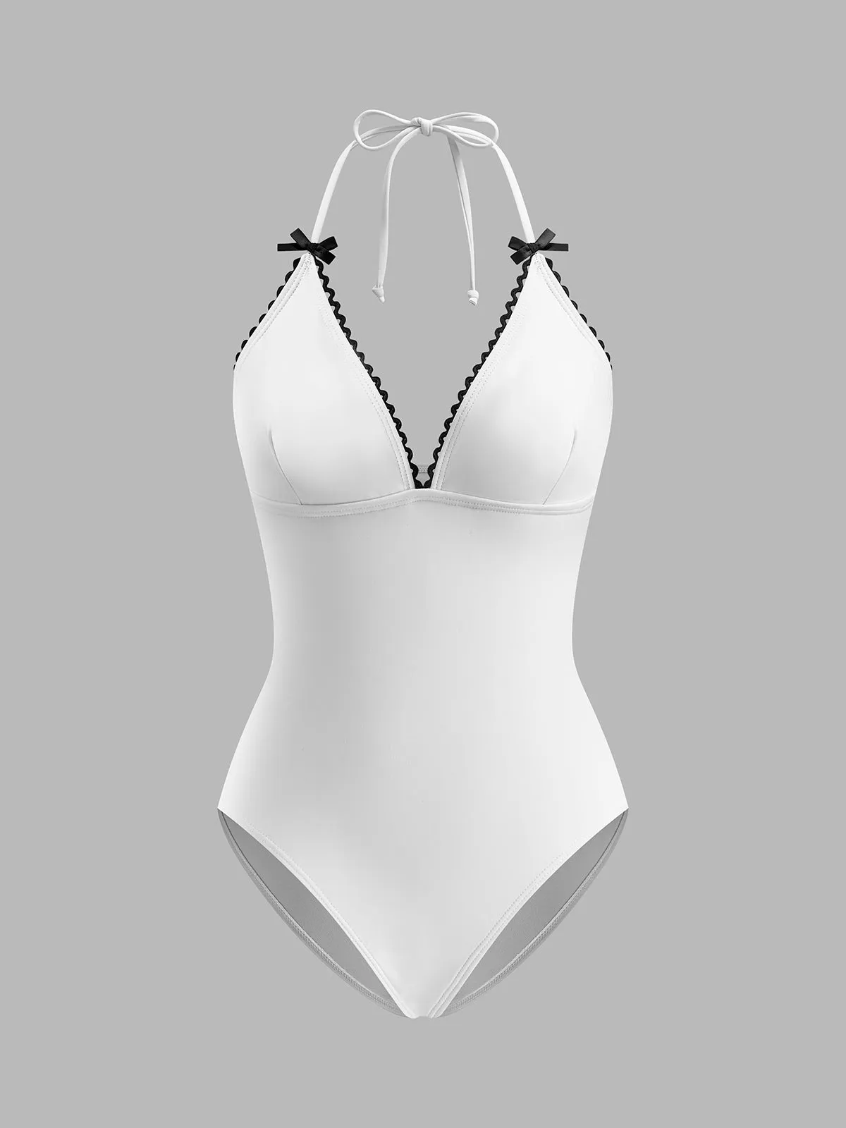 Bow Detail Tie-Back Swimsuit sold by COMMENSE