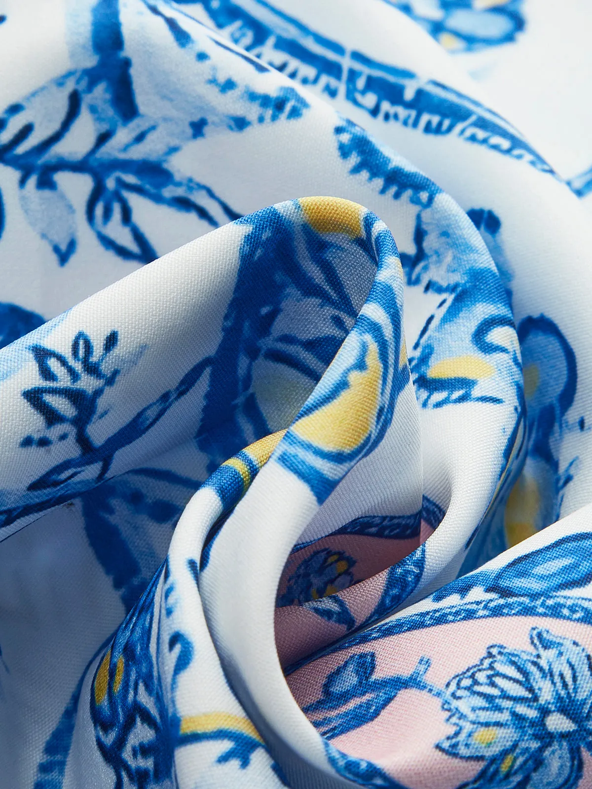 Floral Print Tie-Shoulder Dress sold by COMMENSE product image thumbnail 4