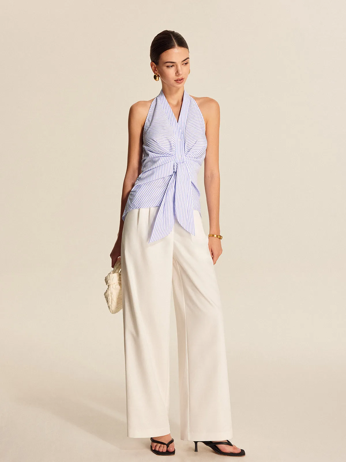 Striped Halter Tie Top sold by COMMENSE product image thumbnail 2