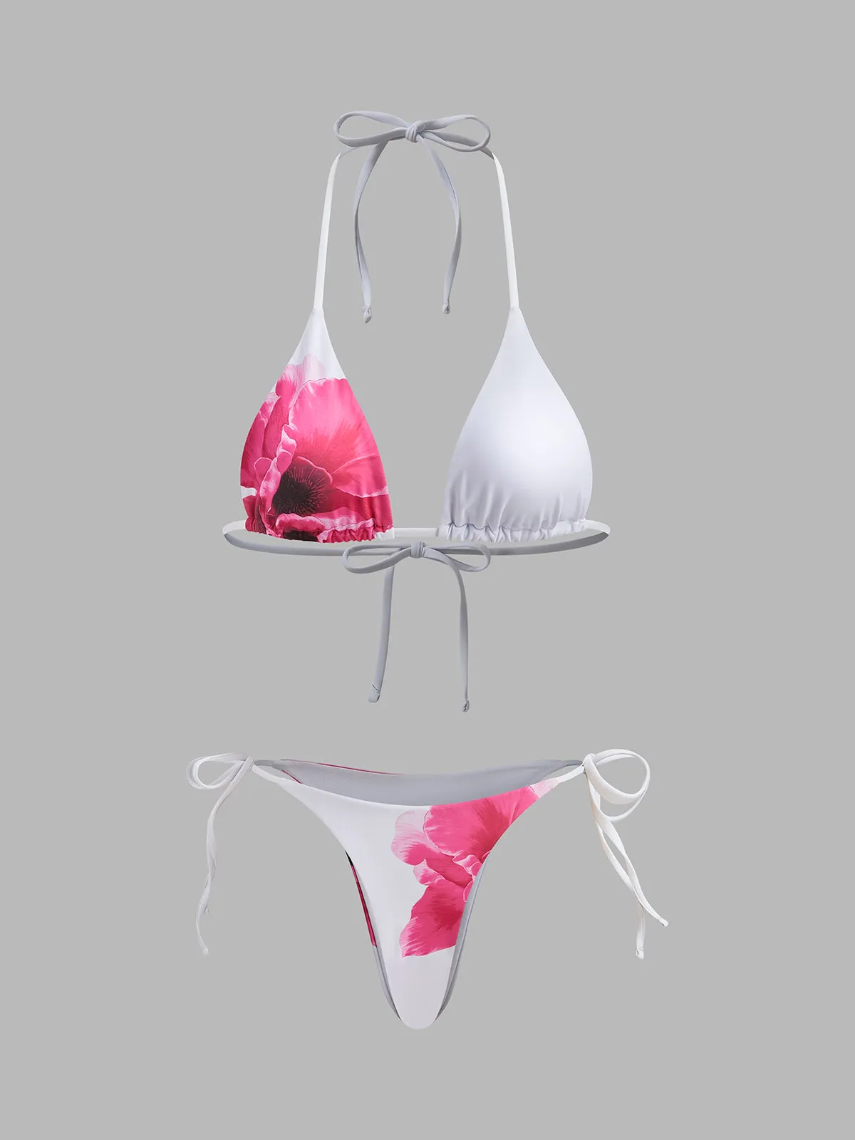 Floral Bikini Set With Semi-Sheer Skirt sold by COMMENSE product image thumbnail 2