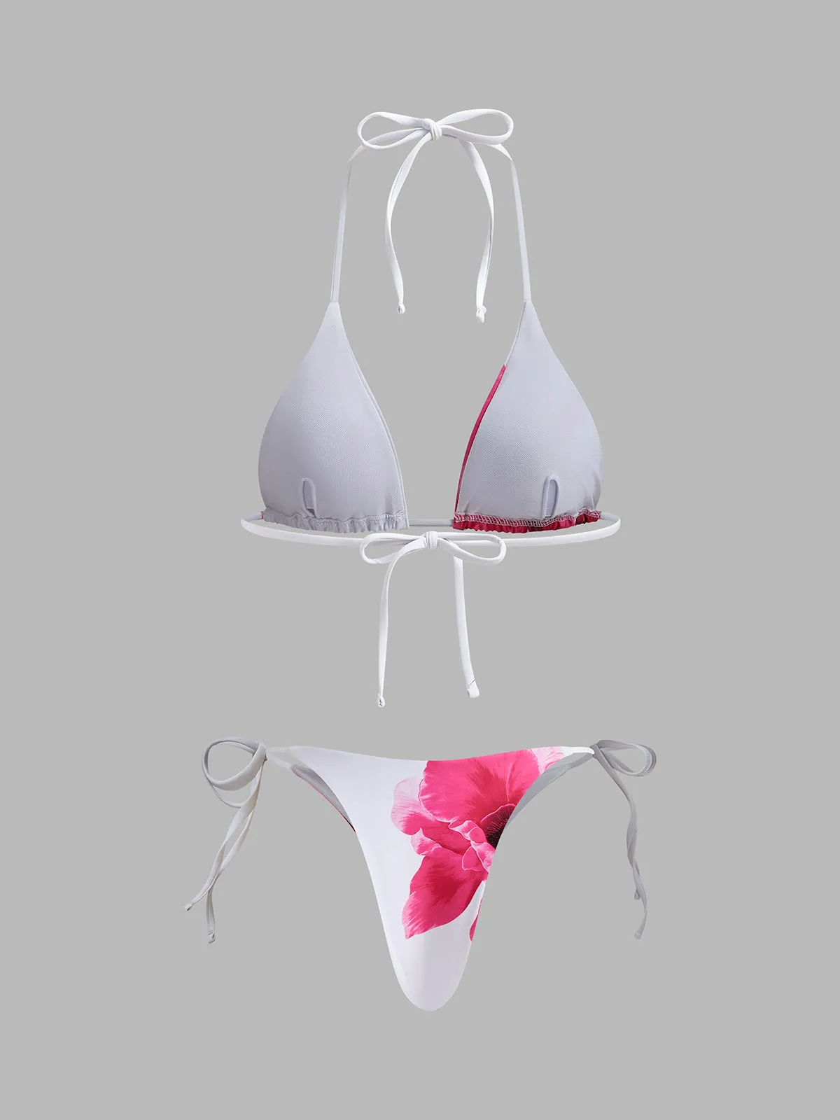 Floral Bikini Set With Semi-Sheer Skirt sold by COMMENSE product image thumbnail 3