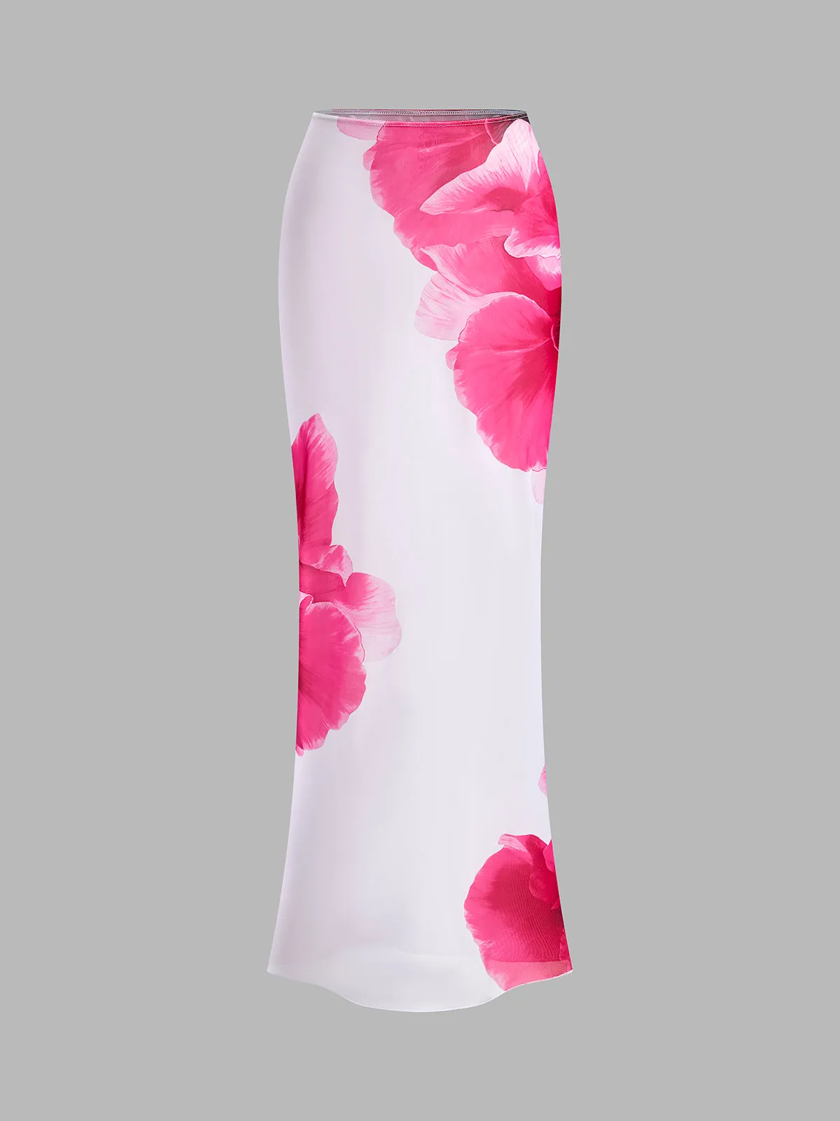 Floral Bikini Set With Semi-Sheer Skirt sold by COMMENSE product image thumbnail 5