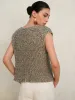 Knit Button-Down Vest sold by COMMENSE