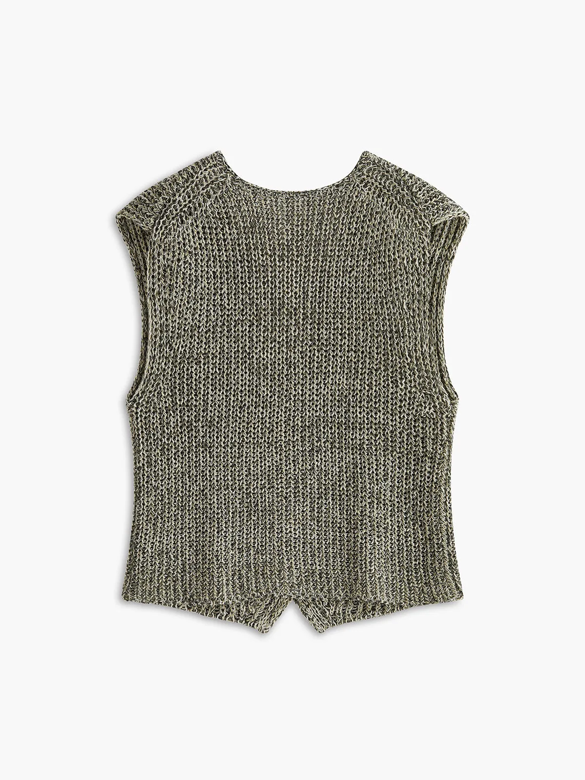 Knit Button-Down Vest sold by COMMENSE product image thumbnail 4