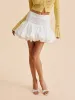 Bubble Hem Mid-Waist Skirt sold by COMMENSE