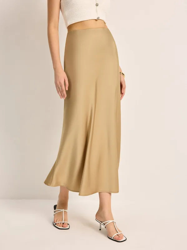 Satin High-Waist Skirt sold by COMMENSE