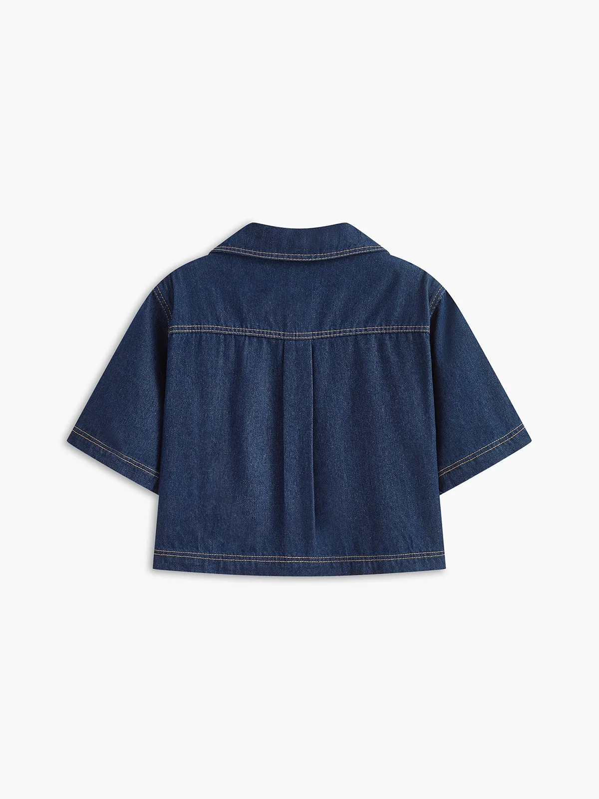 Denim Pocket Detail Shorts Set sold by COMMENSE product image thumbnail 2