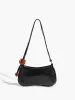 Beaded Strap Faux Leather Shoulder Bag sold by COMMENSE