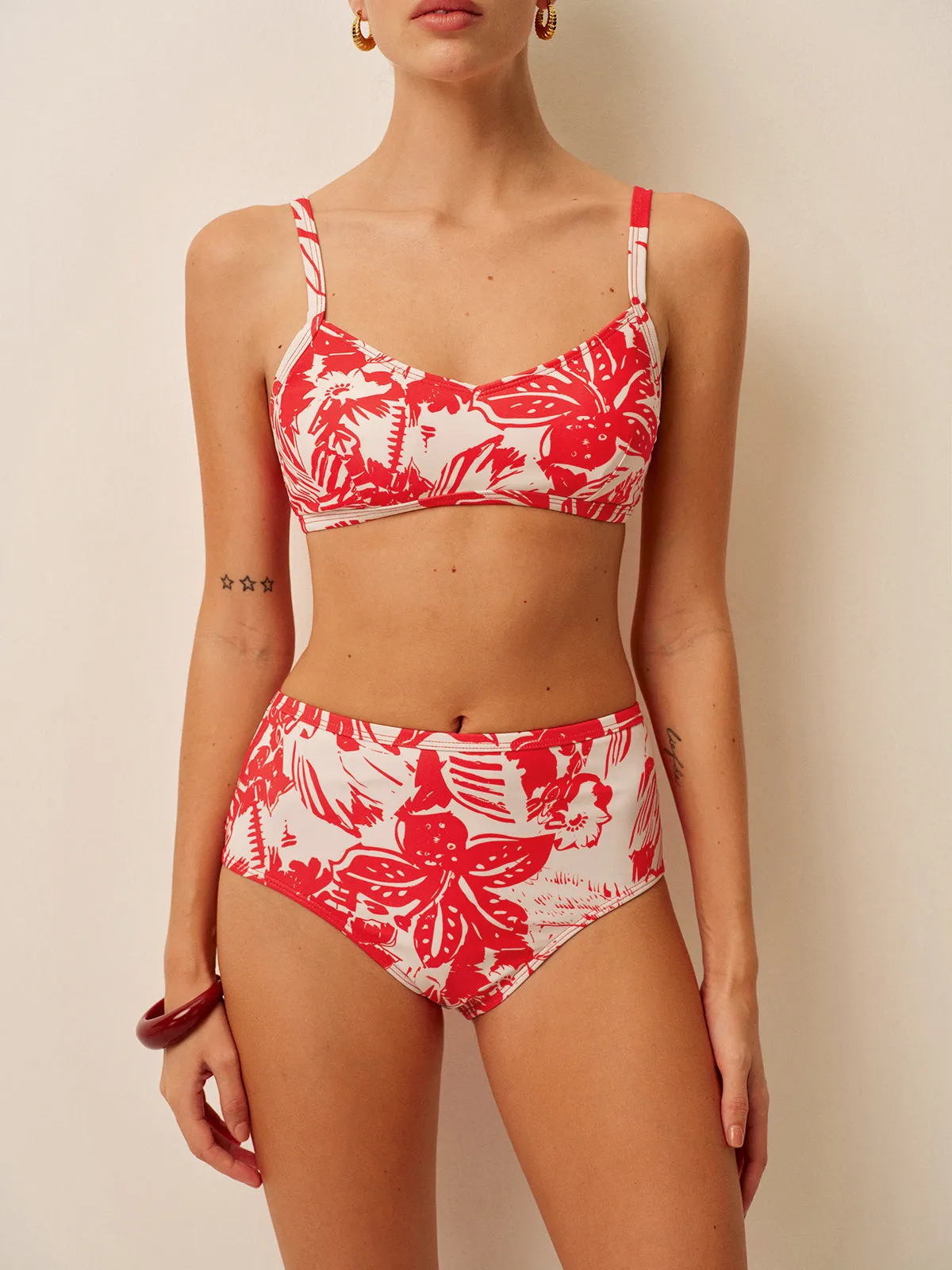 Tropical Print Metal Clasp Bikini Set sold by COMMENSE product image thumbnail 2
