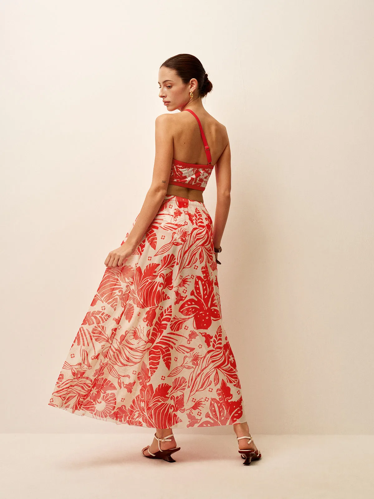 Mesh Printed Cover-Up Skirt sold by COMMENSE product image thumbnail 5