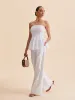Cotton Mid-Waist Wide-Leg Pants With Pockets sold by COMMENSE