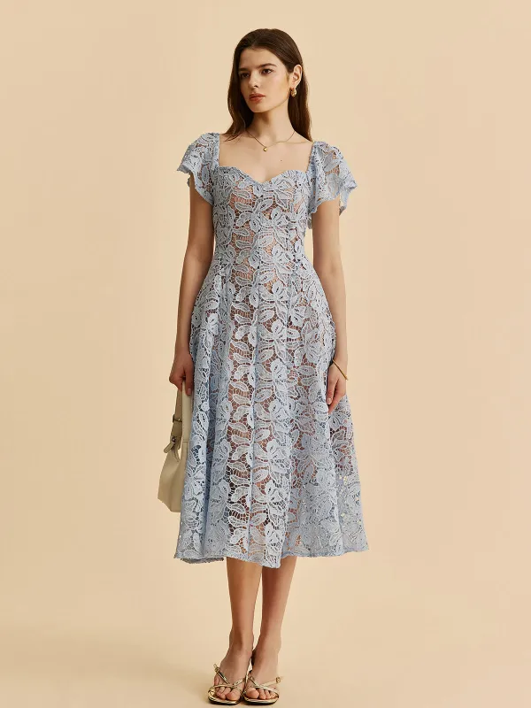 Sweetheart Neck Lace Dress sold by COMMENSE