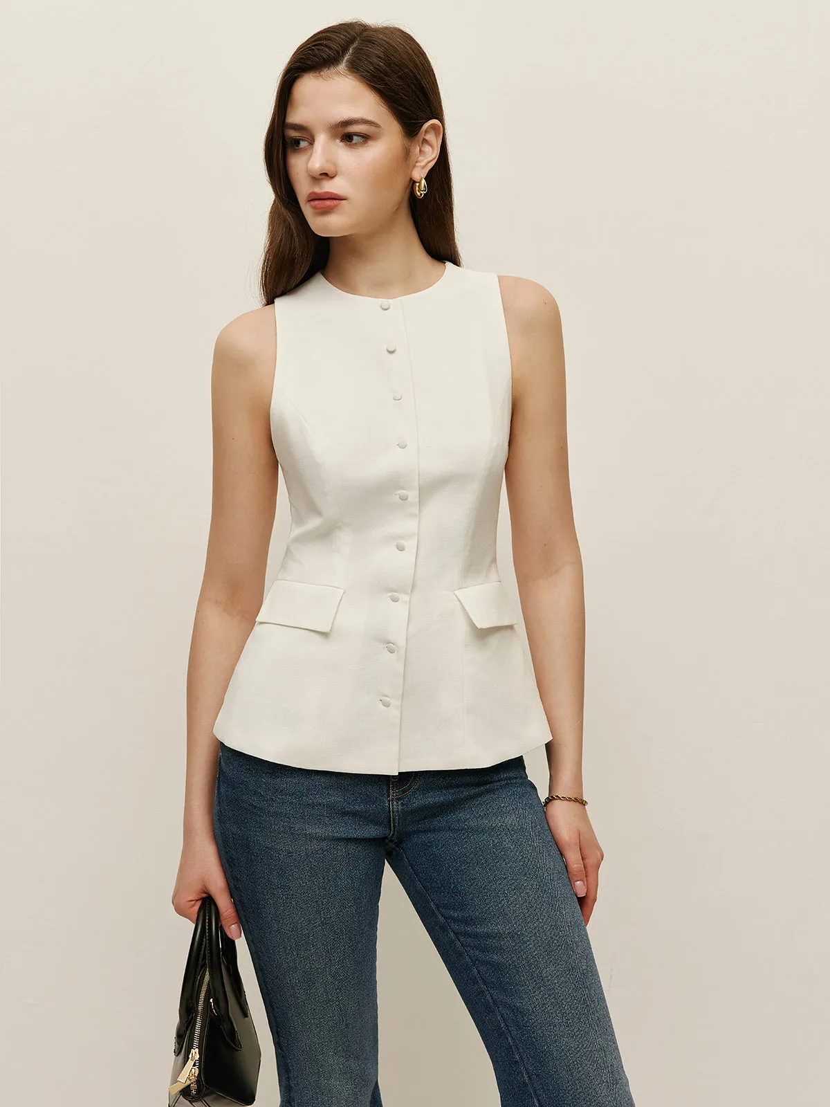 Bow Back Detail Sleeveless Top sold by COMMENSE product image thumbnail 2