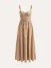 Gingham Belted Bustier Dress sold by COMMENSE