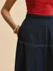 A-Line Denim Skirt With Side Pockets sold by COMMENSE