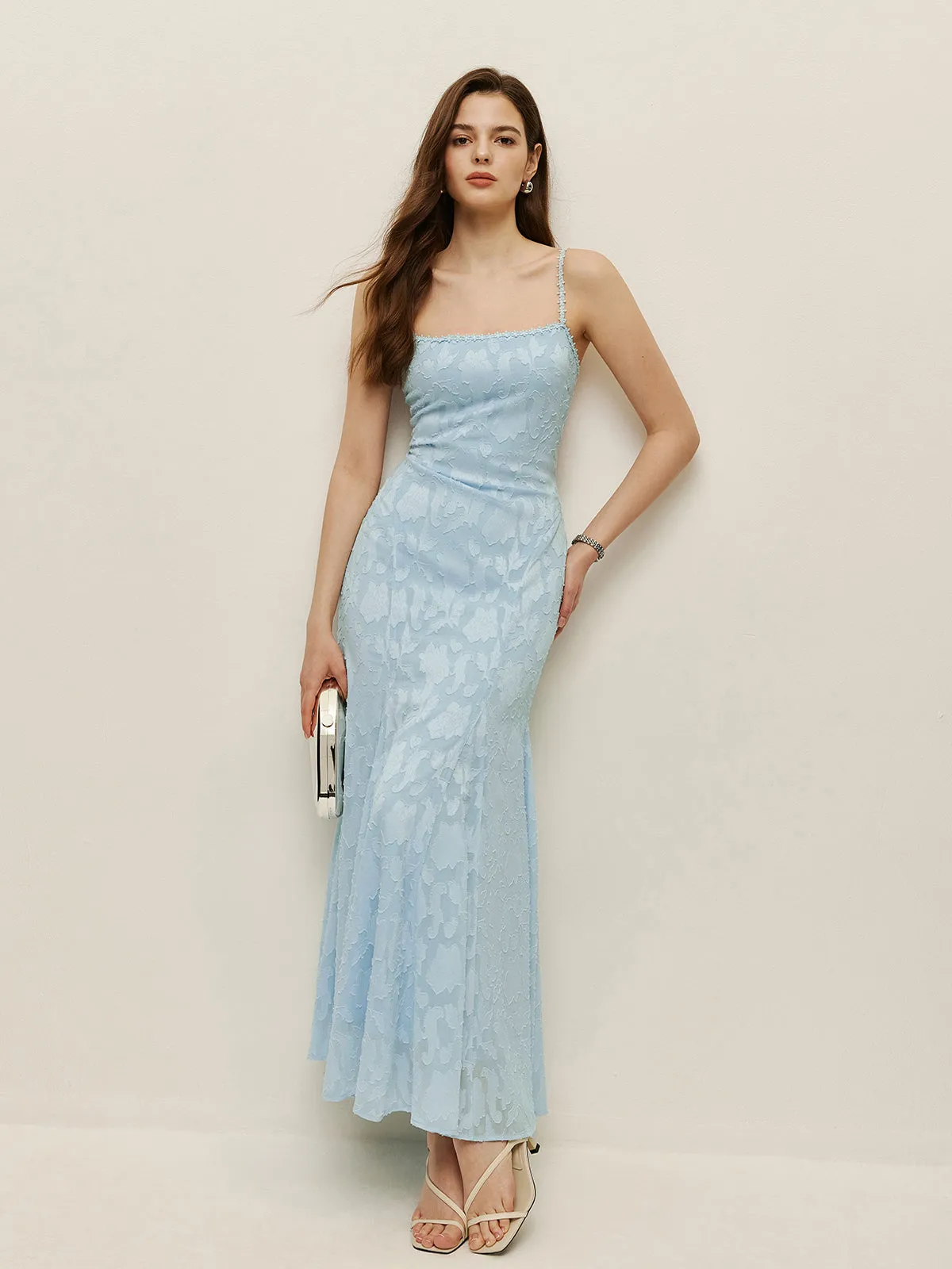 Lace-Up Back Floral Lace Dress sold by COMMENSE product image thumbnail 2