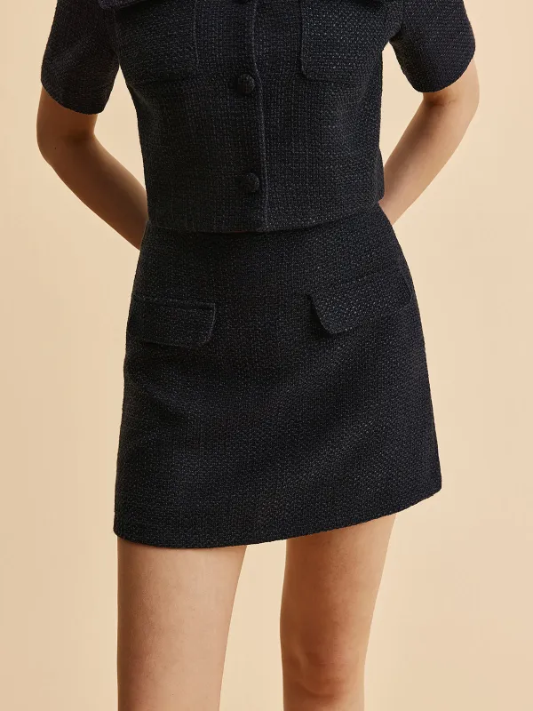 Decor Pocket Tweed Skirt sold by COMMENSE