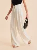 Embellished High-Waist Wide-Leg Pants sold by COMMENSE