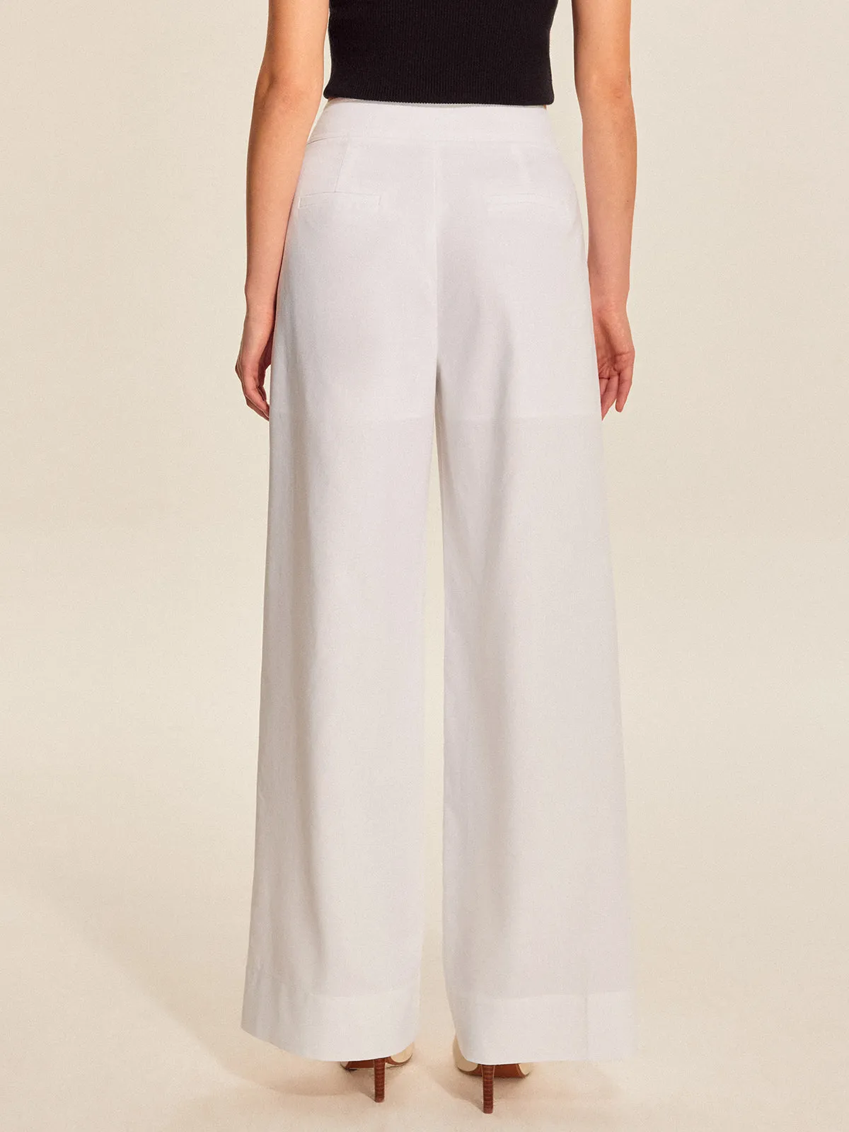 Mid-Waist Wide-Leg Pants With Pockets sold by COMMENSE product image thumbnail 5