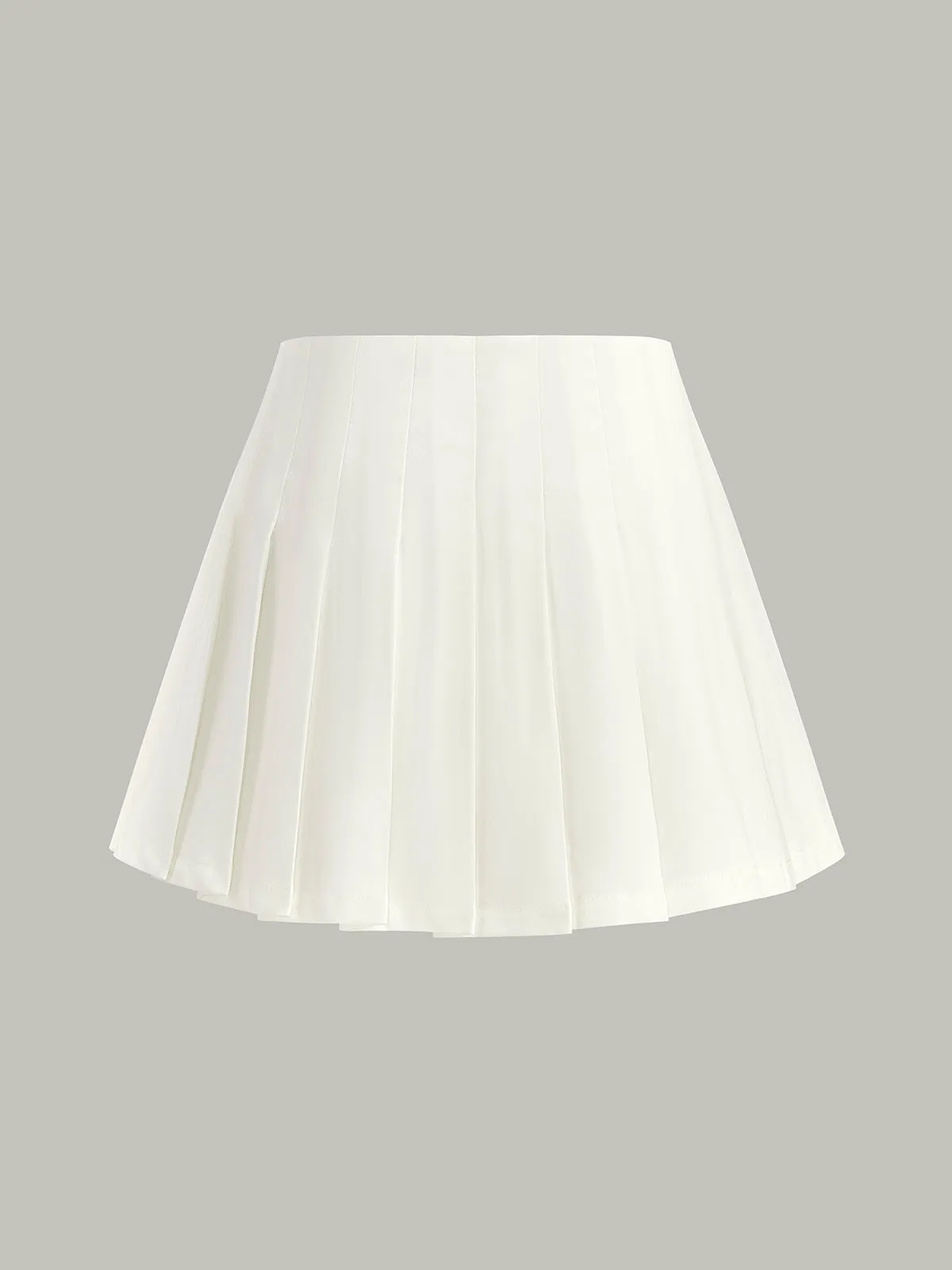 Mid-Waisted Pleated Skirt sold by COMMENSE product image thumbnail 2