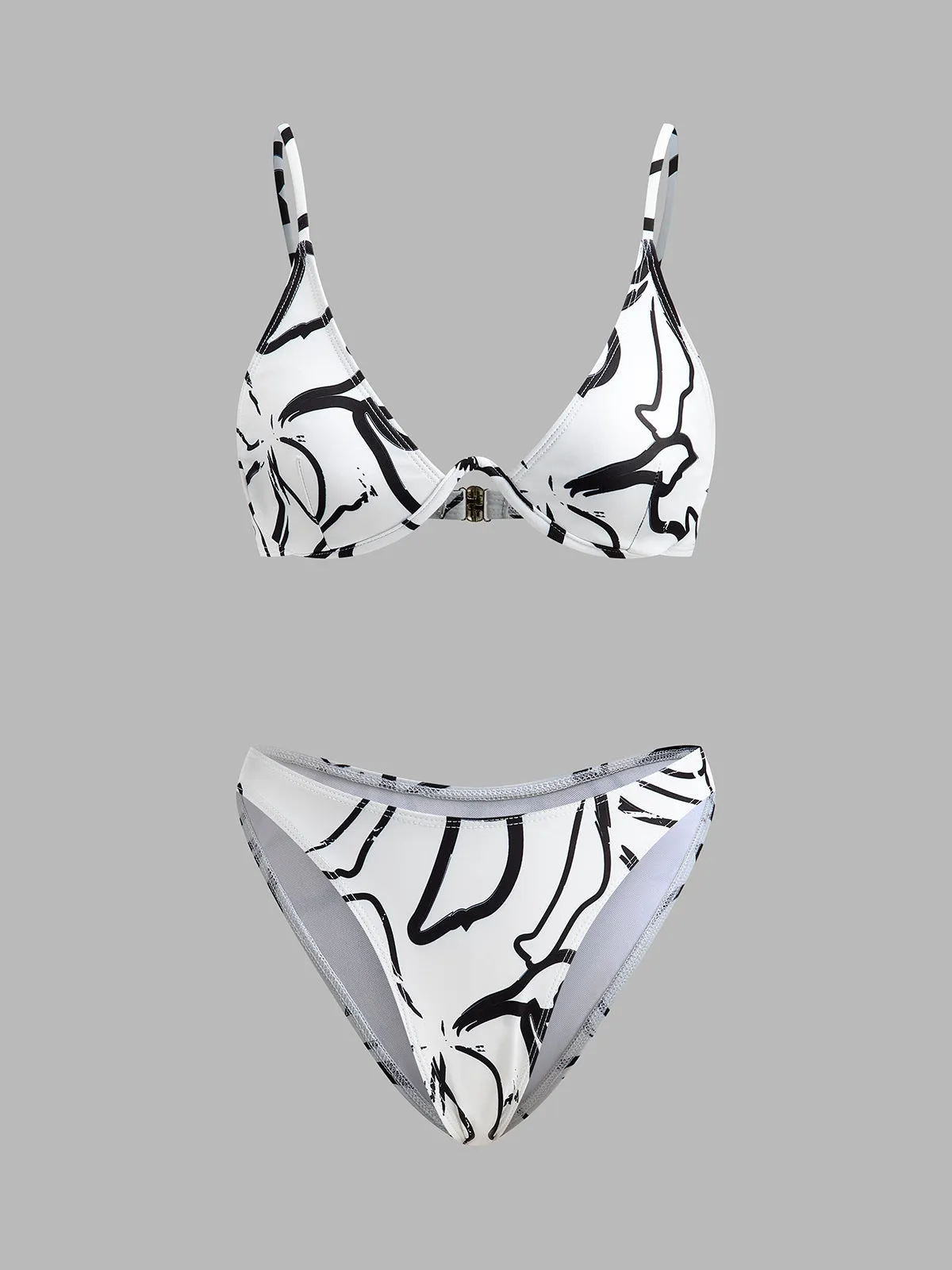 Abstract Print Triangle Bikini Set sold by COMMENSE product image thumbnail 2