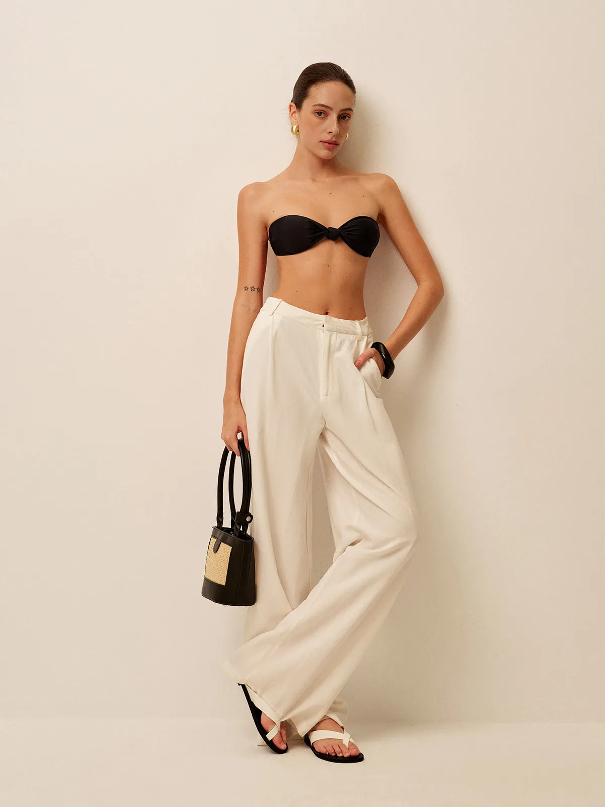 Knotted Bandeau Bikini Set sold by COMMENSE