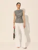 Gingham Ruched Sleeveless Top sold by COMMENSE