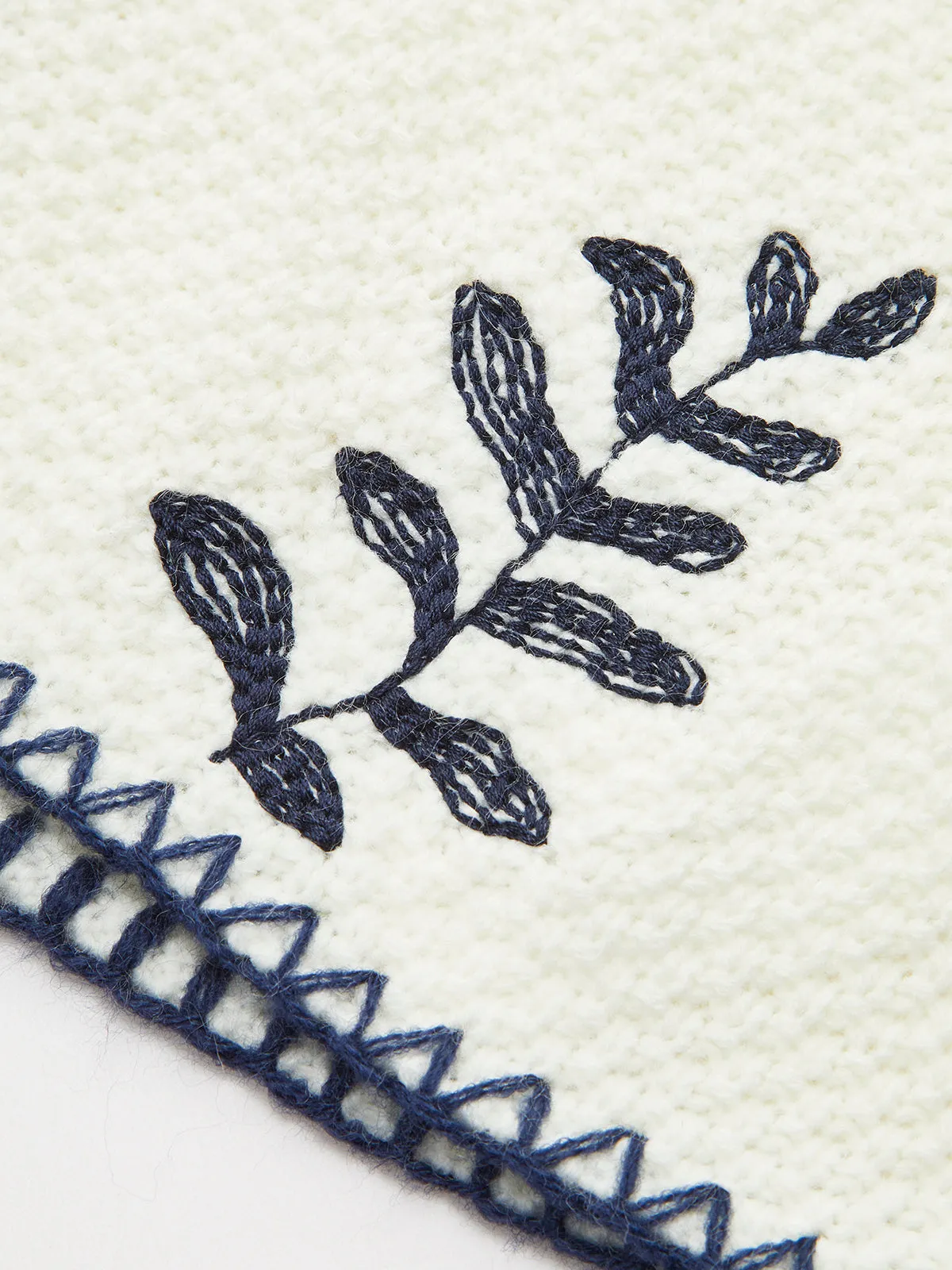 Embroidered Knit Tie-Front Vest sold by COMMENSE product image thumbnail 3