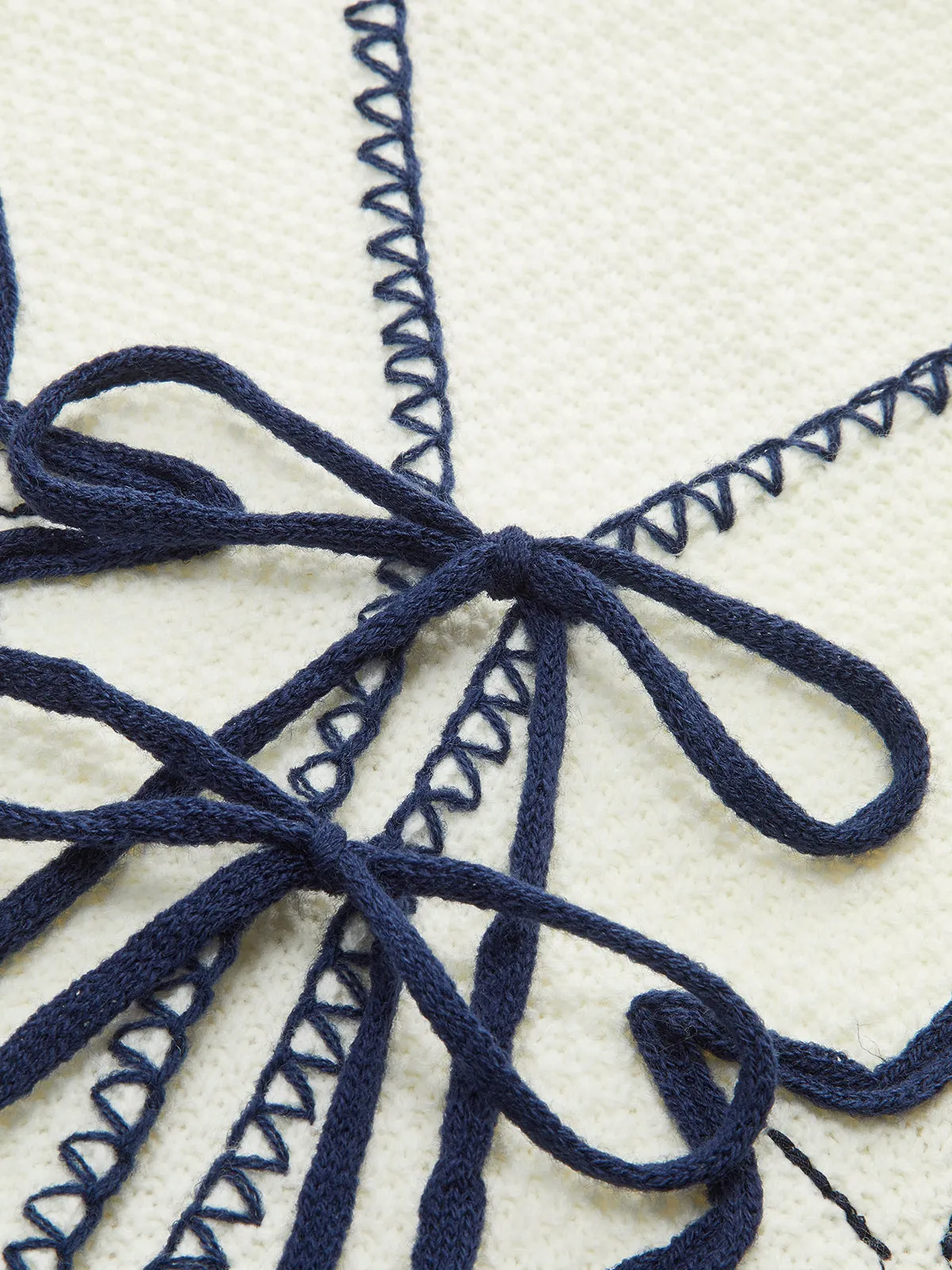 Embroidered Knit Tie-Front Vest sold by COMMENSE product image thumbnail 4