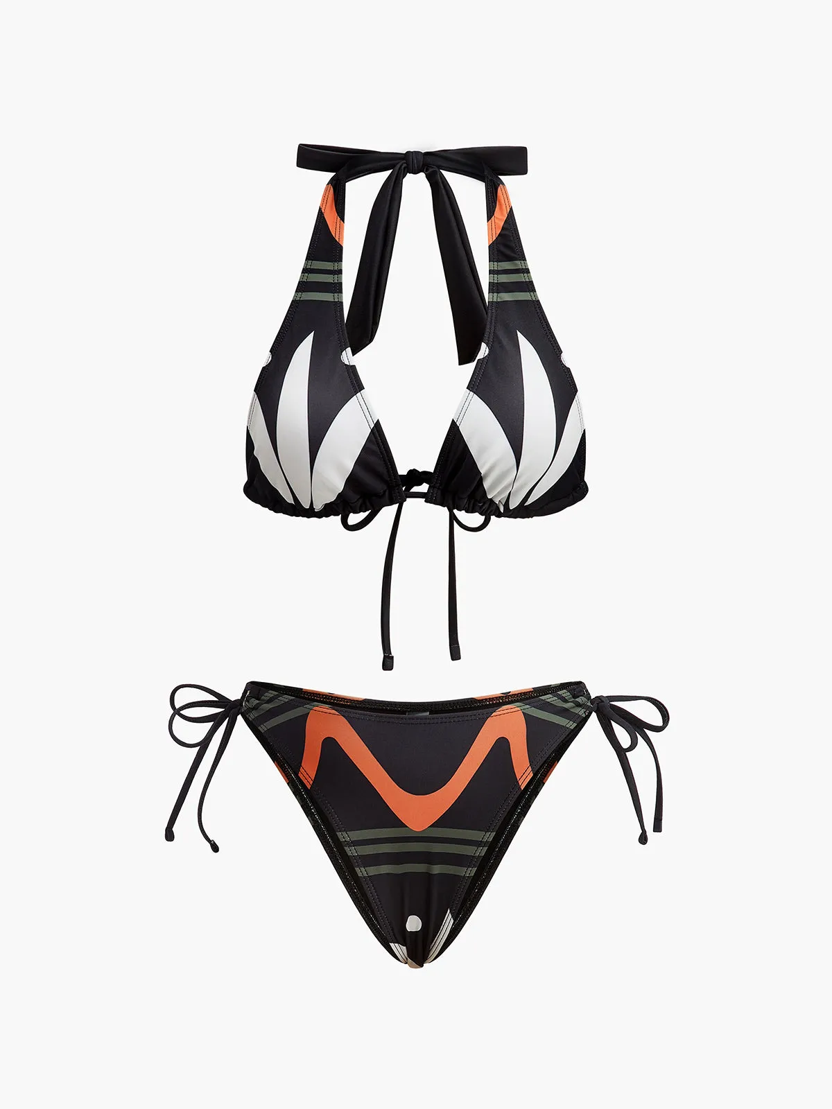 Halter Neck Tie-Back Bikini Set sold by COMMENSE