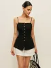Cotton Button Tie-Back Tank Top sold by COMMENSE