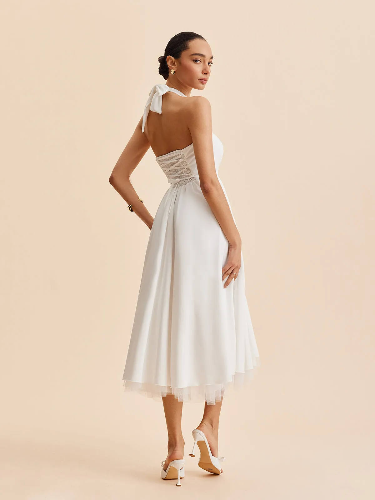 Halter Backless Zipper Sleeveless Dress sold by COMMENSE product image thumbnail 5