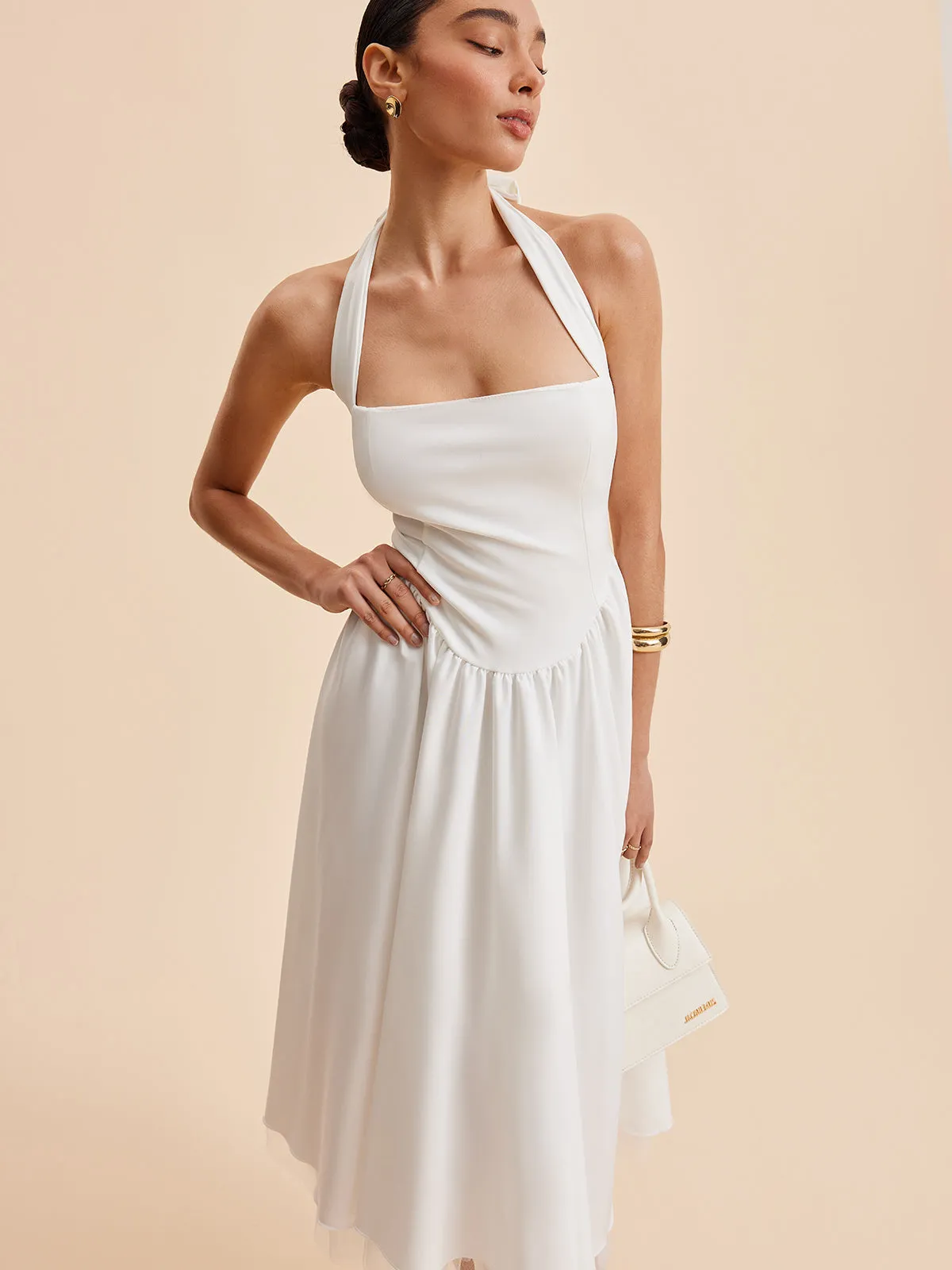 Halter Backless Zipper Sleeveless Dress sold by COMMENSE product image thumbnail 2