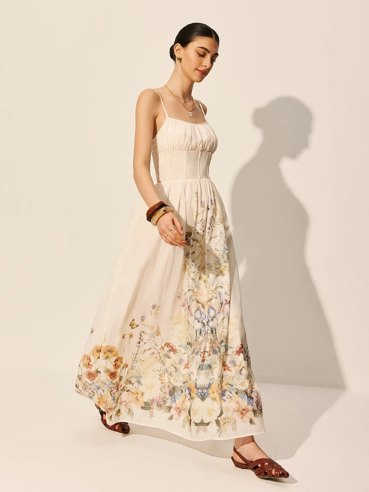 Square Neck Floral Print Dress sold by COMMENSE product image thumbnail 2