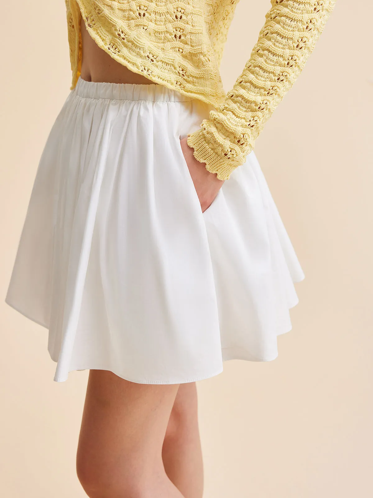 Cotton Pleated Skirt sold by COMMENSE product image thumbnail 5