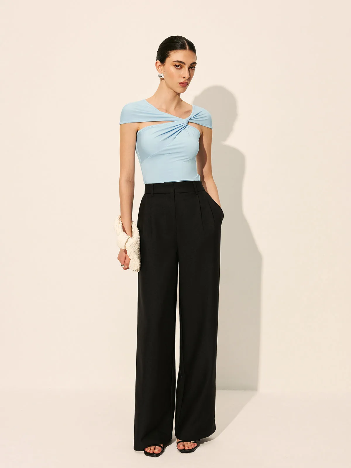 Twist Detail Asymmetrical Top sold by COMMENSE product image thumbnail 4