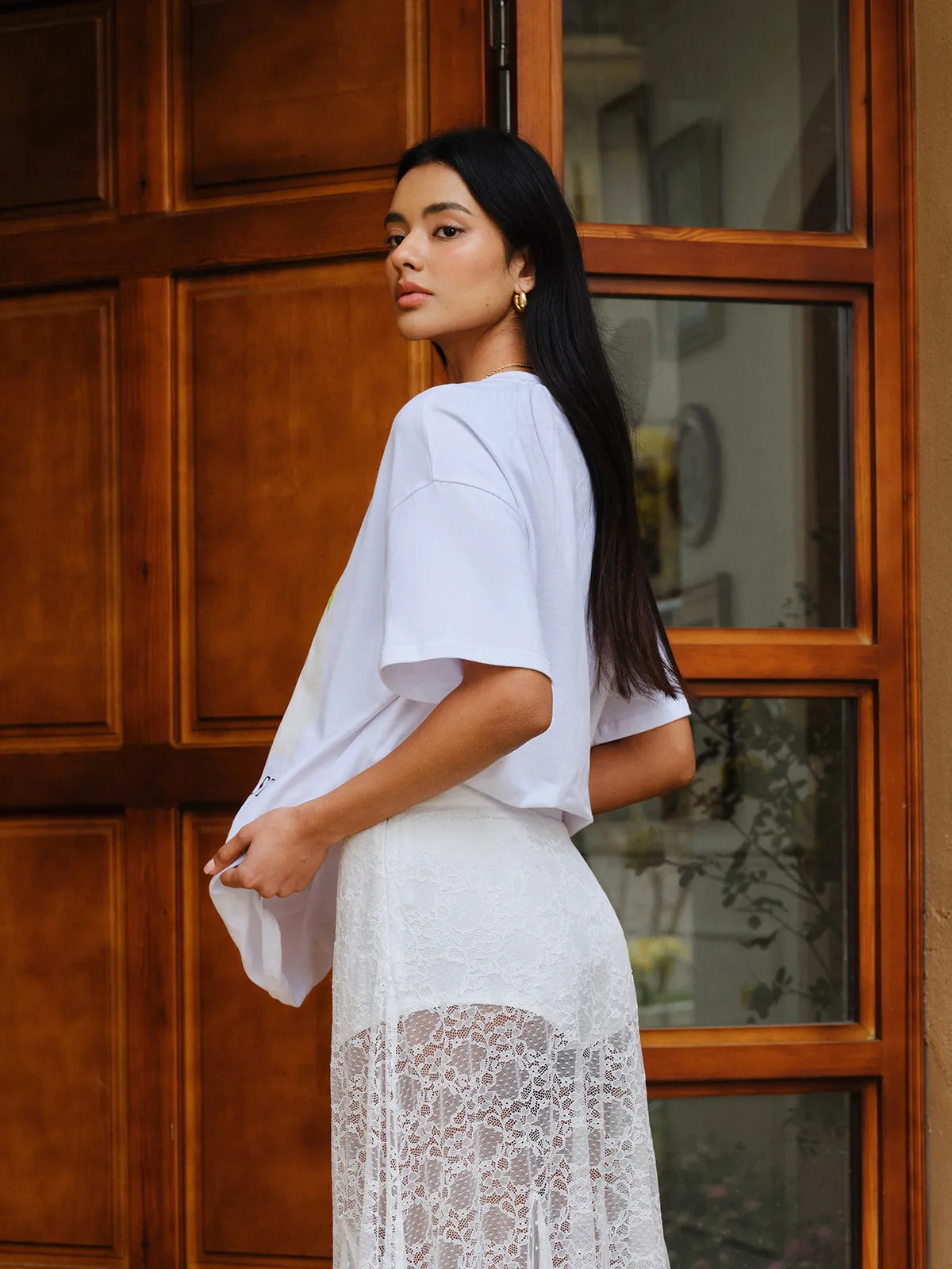 Cotton Print Oversized T-Shirt sold by COMMENSE product image thumbnail 3