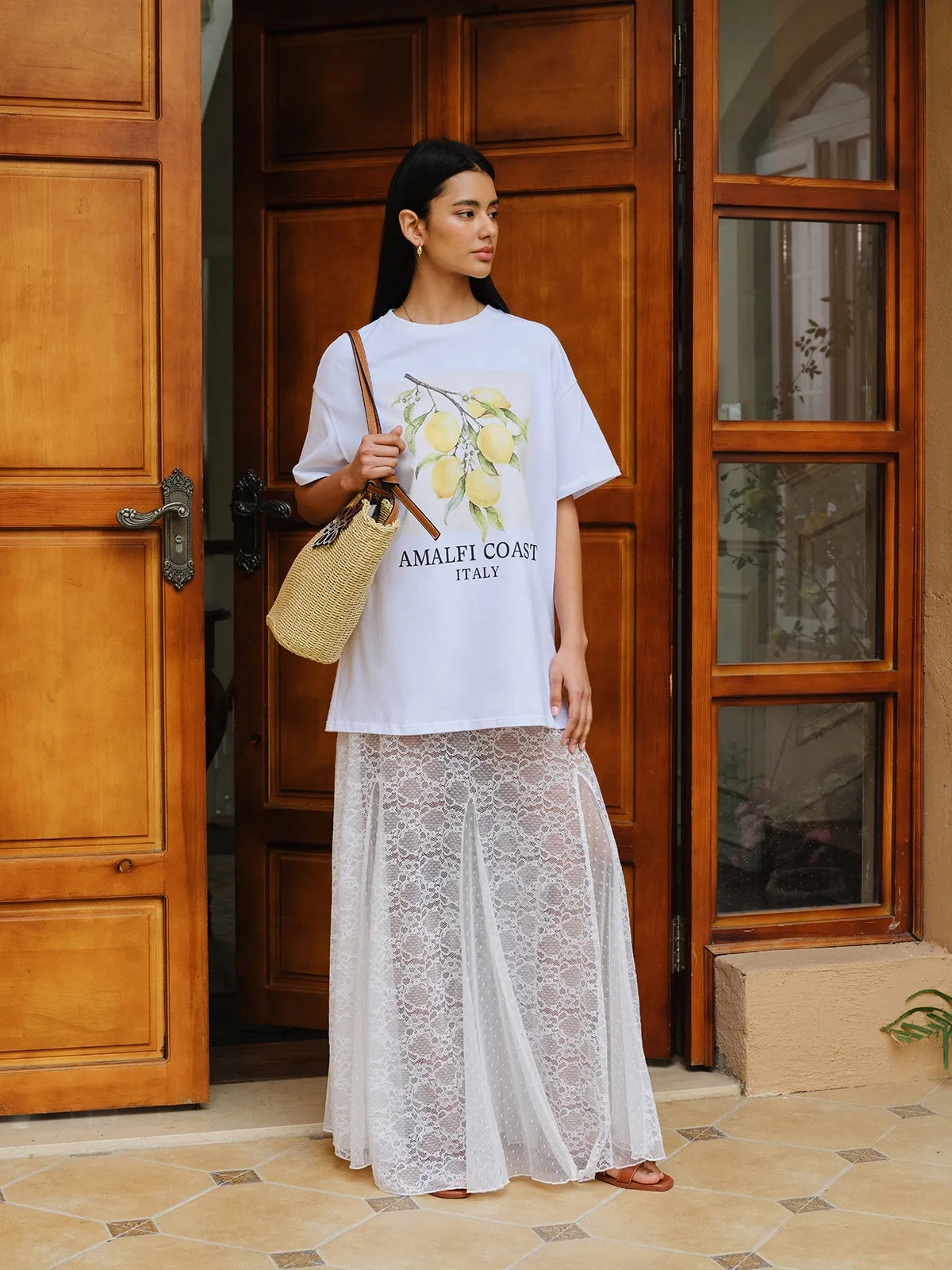 Cotton Print Oversized T-Shirt sold by COMMENSE product image thumbnail 5