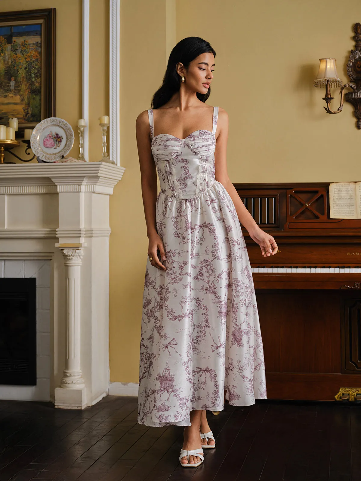 Toile Print Corset Dress sold by COMMENSE product image thumbnail 3