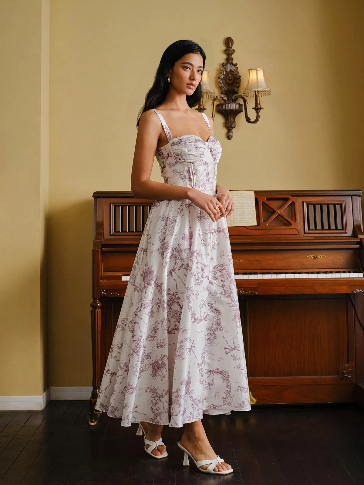 Toile Print Corset Dress sold by COMMENSE product image thumbnail 4