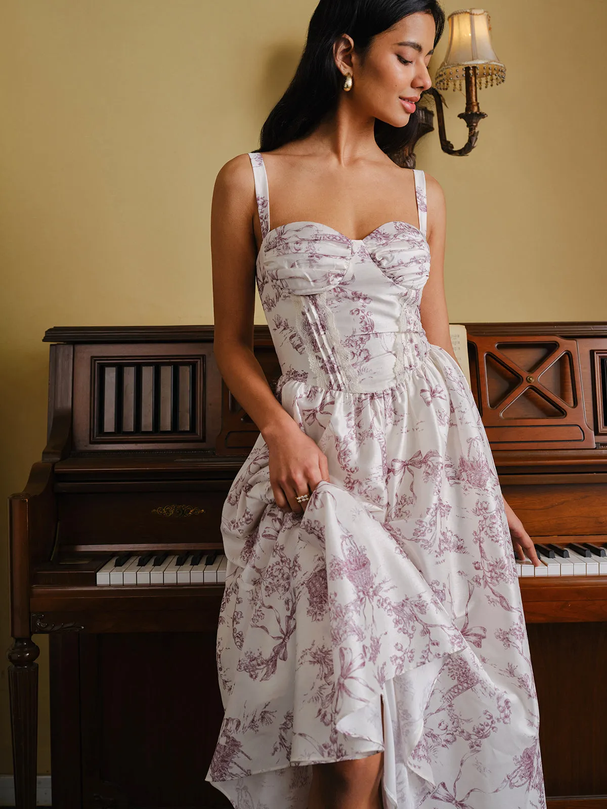 Toile Print Corset Dress sold by COMMENSE product image thumbnail 2