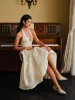 Vintage Halter Lace-Up Back Dress sold by COMMENSE