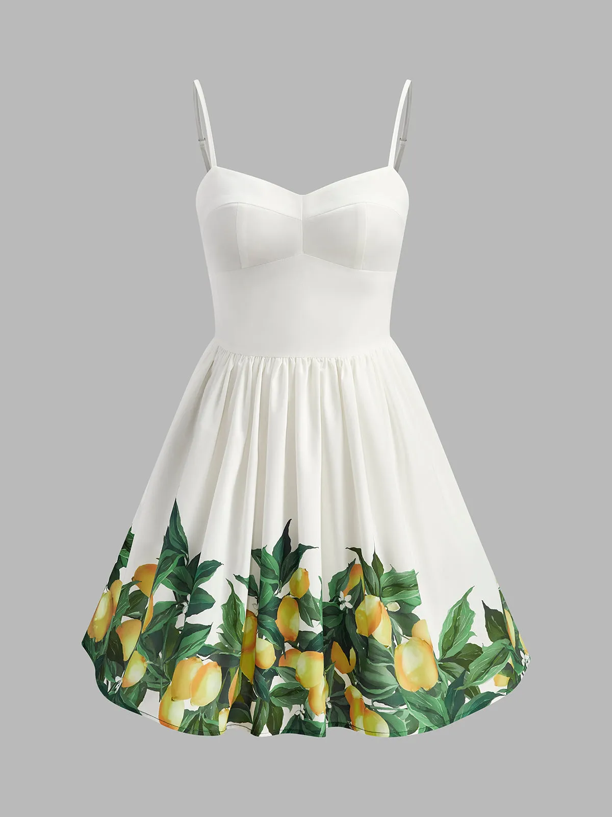 Lemon Print Corset A-Line Dress sold by COMMENSE product image thumbnail 2