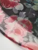 Semi-Sheer Puff Sleeve Floral Dress sold by COMMENSE