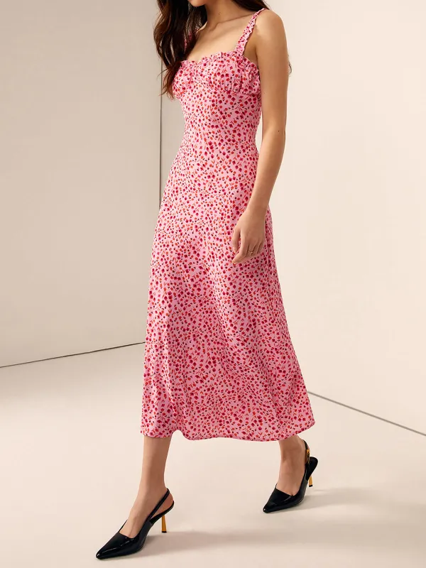 Strawberry Lettuce Trim Cami Dress sold by COMMENSE