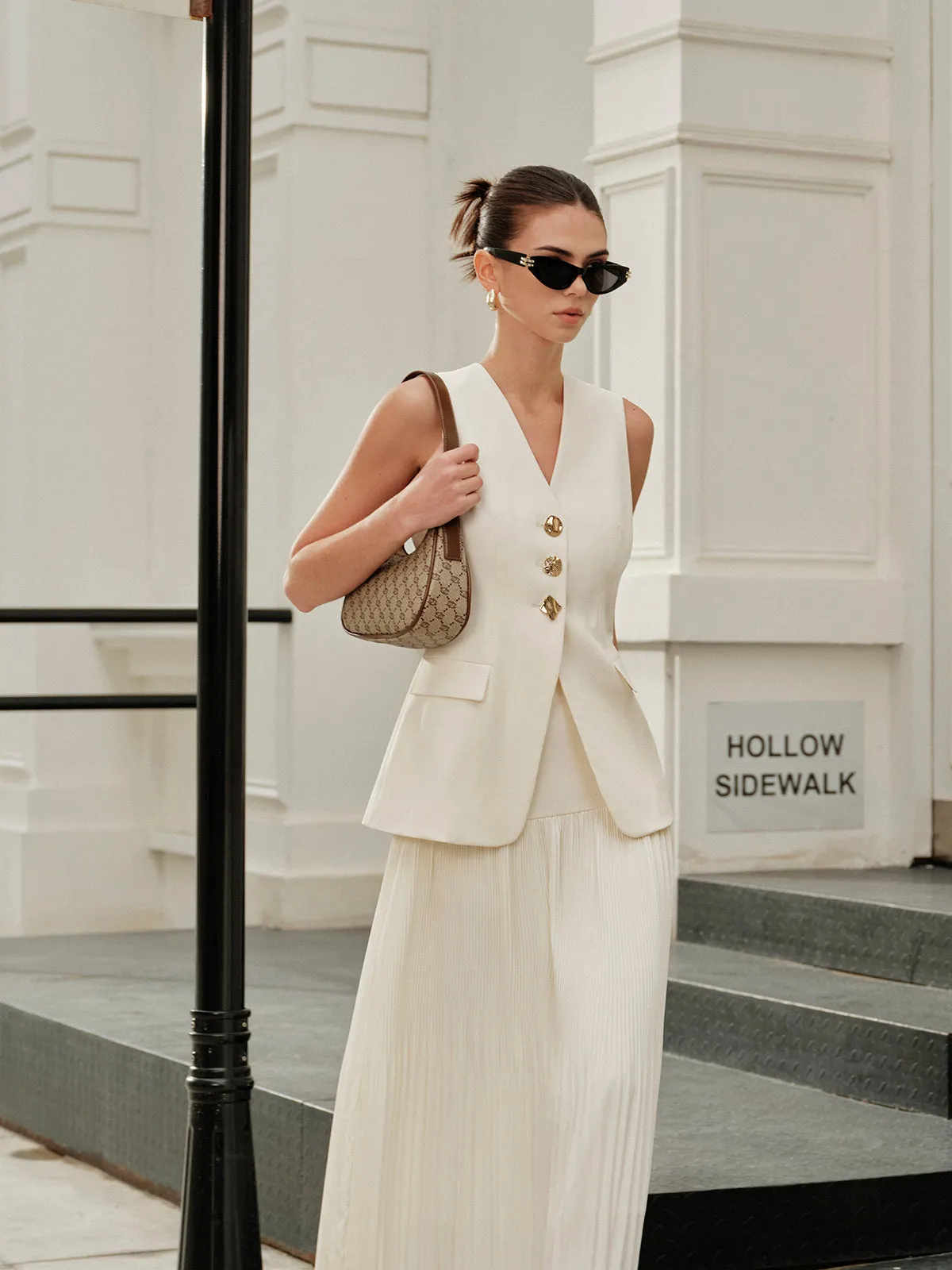 Decor Pockets Tailored Vest sold by COMMENSE product image thumbnail 3